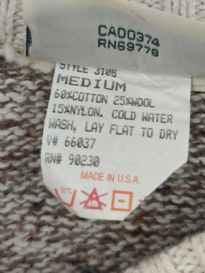 Vintage Northern Reflections Sweater Mens Medium Wool Blend Chunky Knit USA 90s - Image 3 of 4