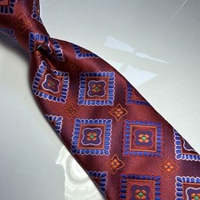 NWT IMANI UOMO MULTI COLOR MEDALLION STYLE PRINT SILK TOUCH NECK TIE  HANKY