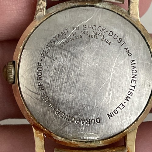 Vintage Elgin Herrenuhr Gold Filled Lünette für Teile oder Reparatur - Bild 8 von 13