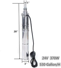 3 Inch Solar Water Pump Submersible Well Deep Bore Screw Well Garden Irrigation