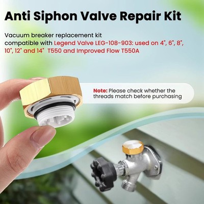 2-Pack Anti-Siphon Valve Repair Kit – Vacuum Breaker Compatible With Legend T550/T550A Frost-Free Faucets (4"-14" Spouts)