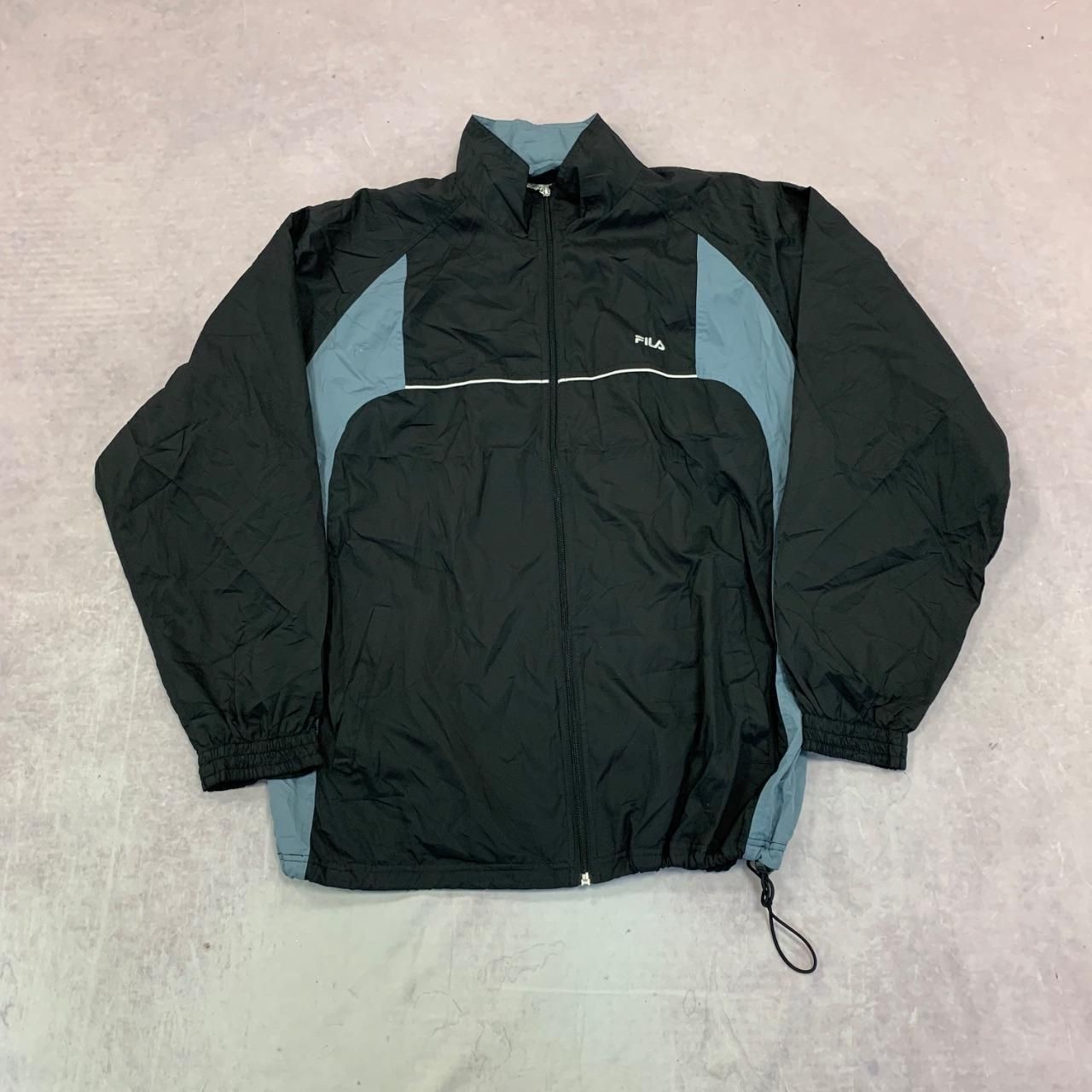 Giacca a vento Fila zip leggera con logo sportivo uomo XL