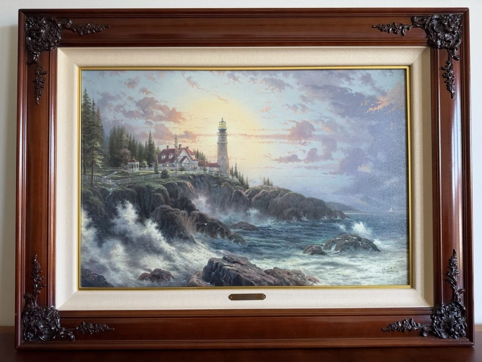 Thomas Kinkade 清除风暴海滨记忆 IV 出版商精制帆布框架 — 第 4/4 张图片