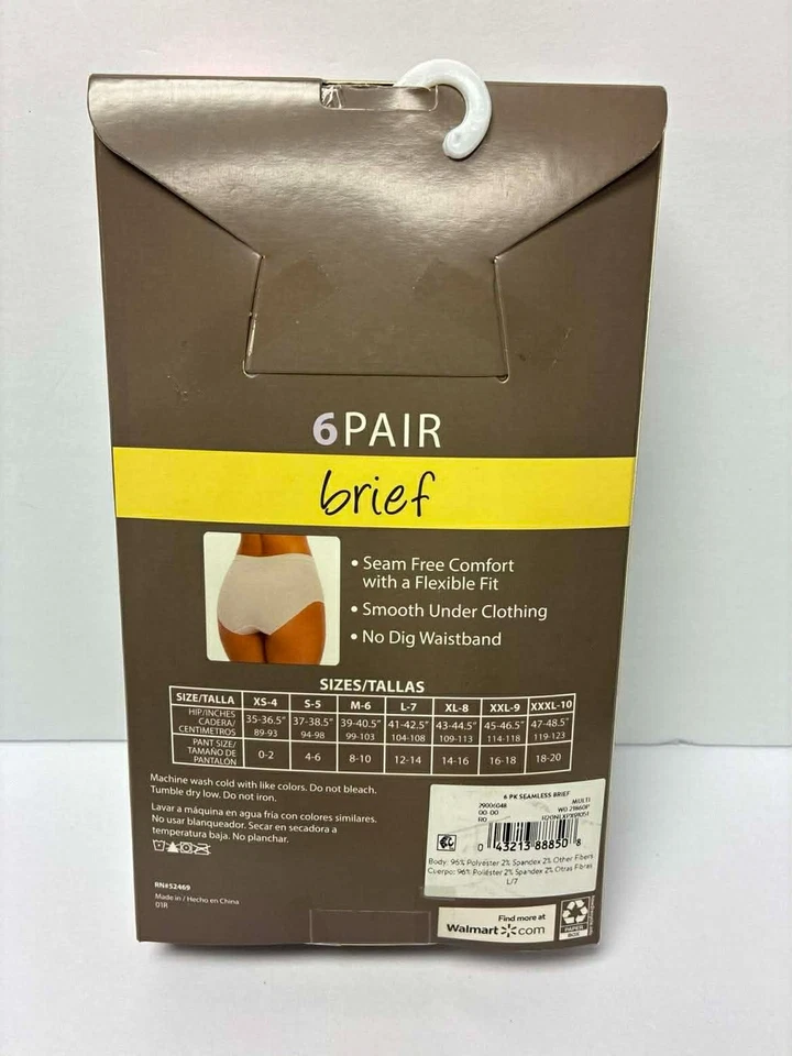 Secret Treasures Mujer Suave Elastizado 6 Pares Calzoncillos Ropa Interior L 7 Foto 2 de 2
