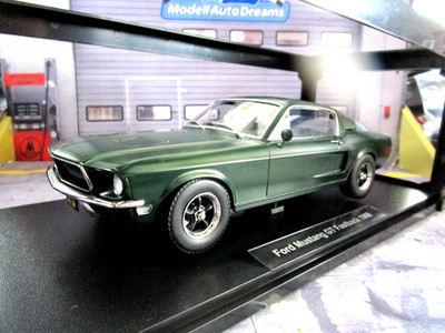 FORD Mustang GT Coupe Fastback 1968 V8 Muscle grün ähn Movie Bullitt TV KK  1:18
