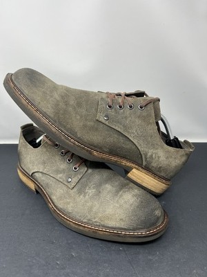 Ecco Kenton Plain Toe Mens Sz 10/ EU 44 Classic Leather Lace Oxford Shoes Brown