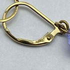 12K Gold Filled 20" Box Chain Necklace Crystal Flower Dangle Earrings Set Lot — photo 6