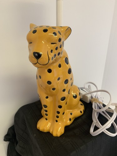 Target Cheetah/leopard Lamp 13 1/4 Inch with No Shade Bedroom Lamp Table Lamp. - Picture 2 of 7