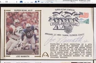 Joe Namath signed Gateway Super Bowl MVP 25th Anniversary signed cachet