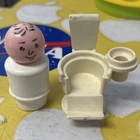 Vintage Fisher Price Little People Village Dentist White Chair