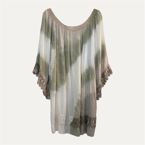 Aquavita Resortwear Boho Dress OS Kaftan Cover Up Beach Coastal Fairy Vacation