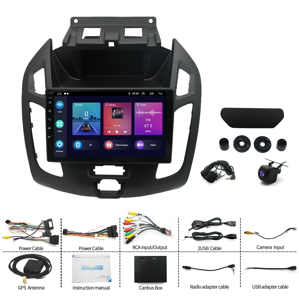 PLUG PLAY APPLE CARPLAY GPS CAR STEREO RADIO FOR FORD TRANSIT CONNECT 2014-2018