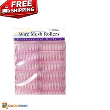 2 Pack Wire Mesh Rollers - 12 Count Large 1 1/8 Inch for Gorgeous Curls