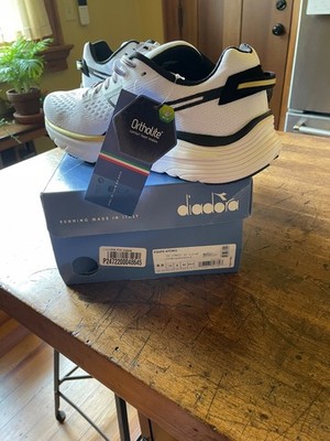 Diadora Equipe Atomo White/Gold/Black Running Shoes Men-Size 8.5 NEW IN BOX