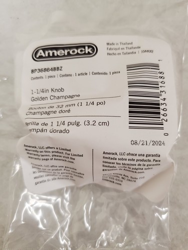 *MENGE 10* Amerock Radius 1-1/4 Zoll Runder Schrankknopf Golden Champagner - Bild 5 von 5