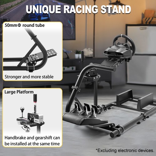 Marada T248PS Racing Simulator Cockpit Stand Fit Logitech G29 G920 Thrustmaster - Afbeelding 30 van 37
