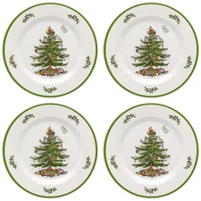Spode Christmas Tree Melamine Dinner Plate (Set of 4) - 11 Inch Shatterproof