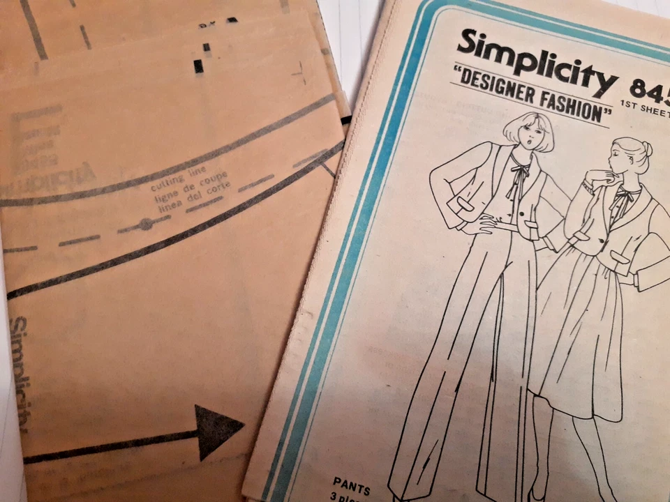 Simplicity 8455 Slacks Pant Suit Skirt Blazer Jacket Sewing Pattern Ladies 12 UC - Image 3 of 4