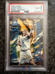 1996-97 Fleer Thrill Seekers Jason Kidd #8 PSA 10 GEM MINT POP 4 HOF