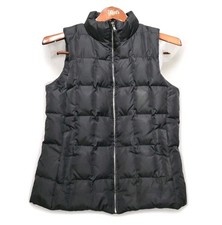 VTG GAP Down Filled Puffer Vest Womens Size M Black Y2K Outdoors Gorpcore
