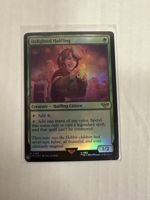 Delighted Halfling NM FOIL MTG! LOTR