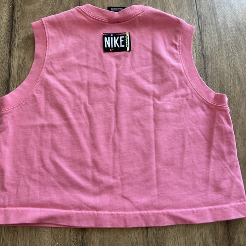 Pink Nike Running Tank Cropped NWOT Sz M - Afbeelding 3 van 7