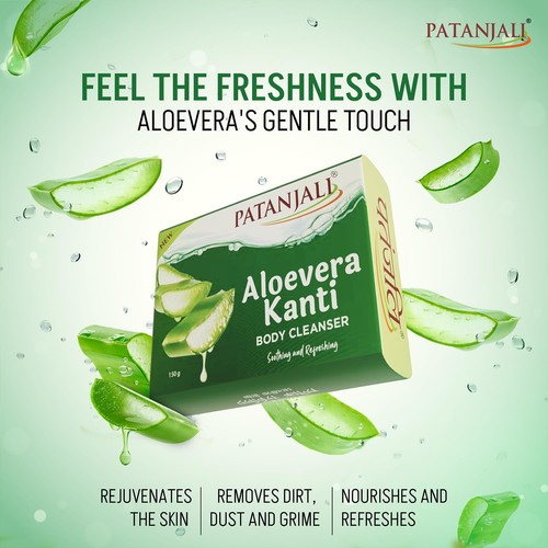Patanjali Ayurveda Aloe Vera Body Cleanser 150 Gm / 7.02Oz Free Shipping to USA - Picture 5 of 8
