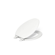 KOHLER 20454-0 Ridgewood Quiet-Close Elongated Toilet Seat, Compression-Molded
