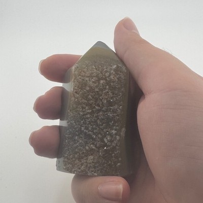 3'' Extremely Unique Dendritic Agate Quartz Sugary Druzy Crystal Point
