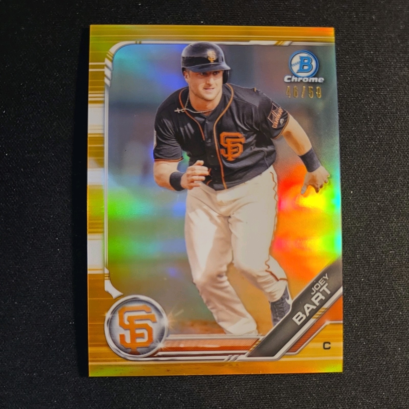 2019 Bowman Chrome Joey Bart Gold Refractor BDC-134 /50