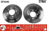 2X TRW Bremsscheibe DF4286 FüR Hyundai Sonata Matrix GD Magentis KIA EF FC 4 VGT