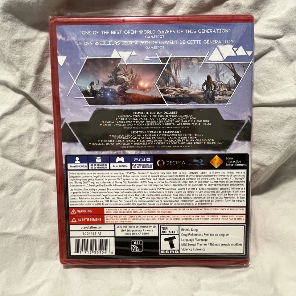 Horizon Zero Dawn Complete Edition PlayStation 4 PS4 Brand New & Factory Sealed! - Image 2 of 3