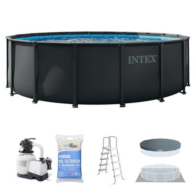 Intex Ultra XTR Frame 18'x52'' Above Ground Pool and OptiFlow Premium Filter Sand