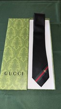 Black Gucci Bees 100 Silk Tie
