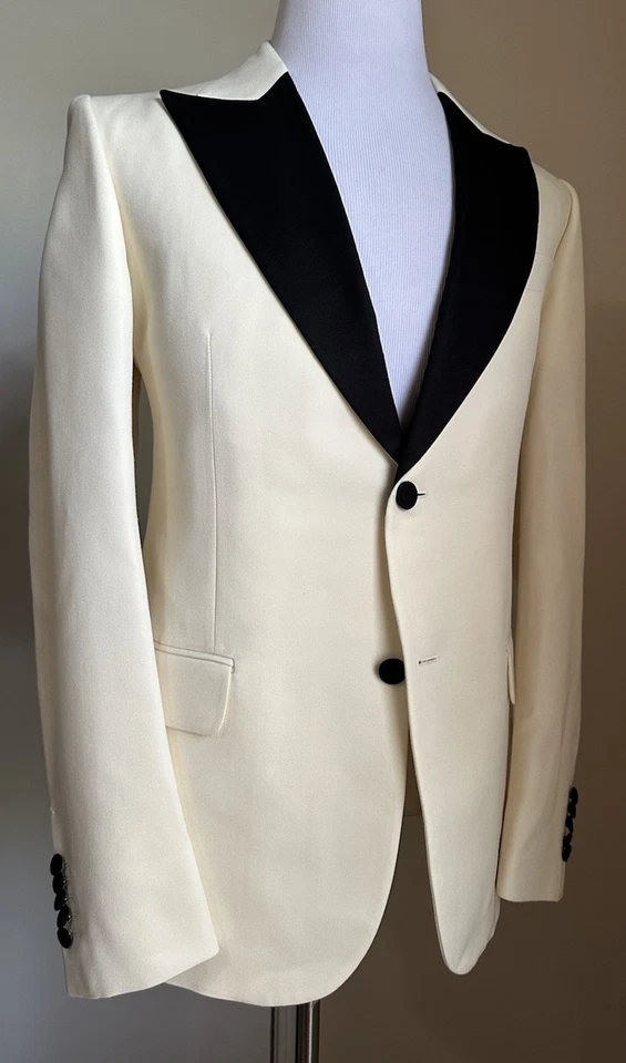 Gucci Men Tuxedo Sport Coat Blazer Jacket White/Black 42R US/52R Eu New $3450 - Image 4 of 4