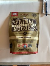 14oz Primal Dog Freeze Dried Nuggets Lamb Best By 01/24/2026