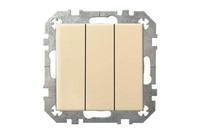 Liregus Epsilon Serienschalter 3-Fach 16A 250V Beige Unterputz Ohne Rahmen