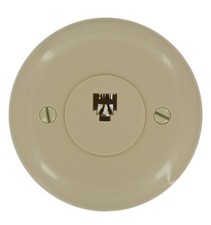 Round Modular Jack, 40229-I, Ivory