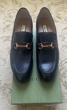 Mocasines GUCCI negros con broca de cinta “QUENTIN” talla 14 UK/15US