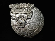 PF27173 *NOS* VINTAGE 1992 **CHICAGO BULLS** BASKETBALL SPORTS PEWTER BUCKLE