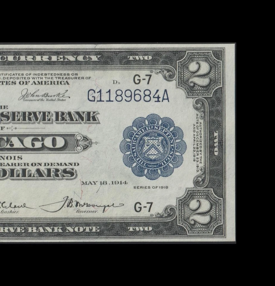 1918 $2 FEDERAL RESERVE BANK NOTE BATTLESHIP PMG GEM UNC 65 EPQ - Image 3 of 4