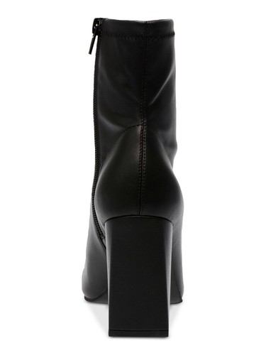 WILD PAIR Womens Black Padded Iloise Pointed Toe Block Heel Zip-Up Booties 8.5 M - Picture 2 of 11
