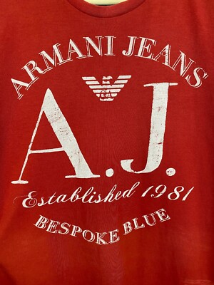 90s Armani ウールカシミアシャツ Vintage Giorgio Armani Men's Shirt, Indigo Jacquard, Italy
