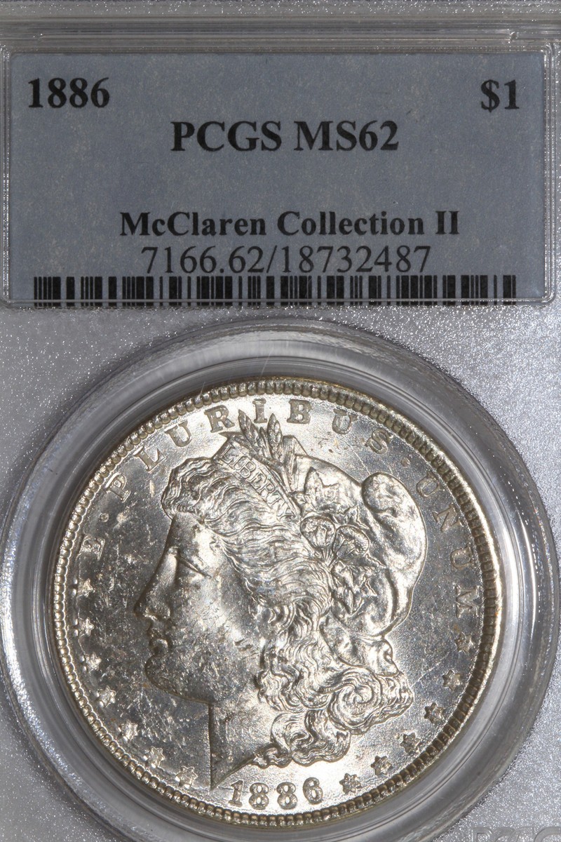 1886-P Morgan Silver Dollar McClaren Collection II Grades PCGS