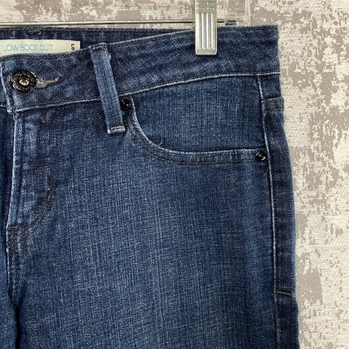 Jeans Levi's 545 taglio stivali bassi lavati scuri taglia 6M 31x31 con patta con bottoni western - Foto 3 di 19
