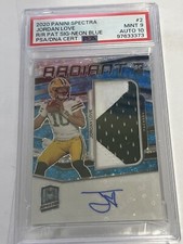 2020 Spectra - Radiant Rookie Patch Signatures Neon Blue Jordan Love /50 PSA 9