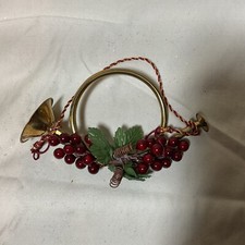 Miniature French Horn And Berry Cluster Ornament