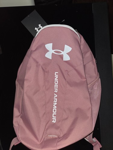 Under Armour UA Hustle Lite Backpack 1364180 698 Pink Elixir/White NWT - 第 2/6 張圖片