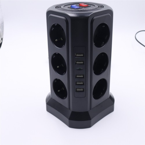 12 Fach Mehrfachsteckdose Mit 5USB Steckdosenturm Schalter für Zuhause Büro 2M - Bild 9 von 32