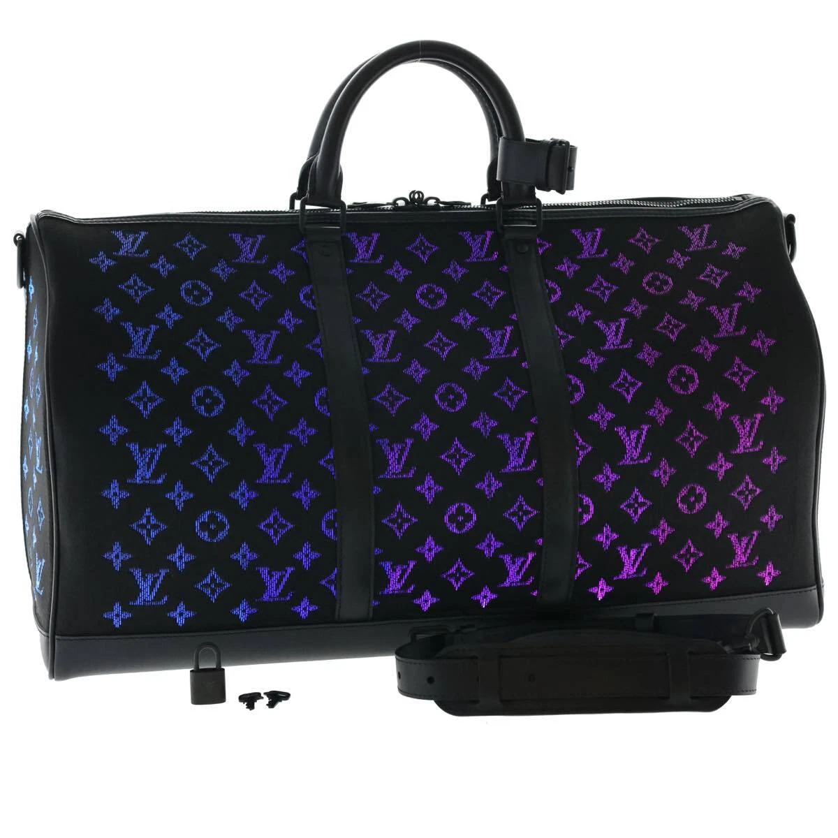 Louis Vuitton Keepall Bandouliere Bag Edition LV Rubber Monogram Canvas NEW